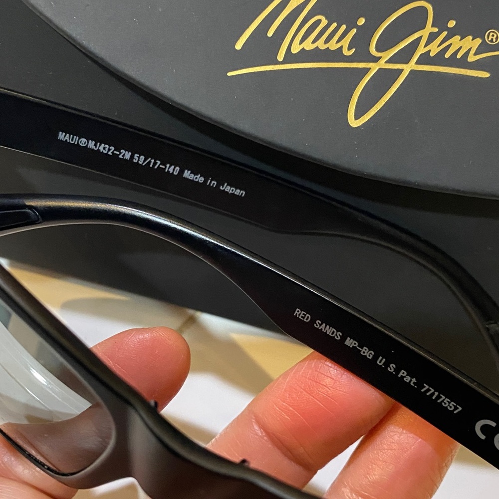 Maui Jim Red Sands RX-ABLE Sunglasses 432-2M Grey Lenses Black Matte Frame - Picture 3 of 5
